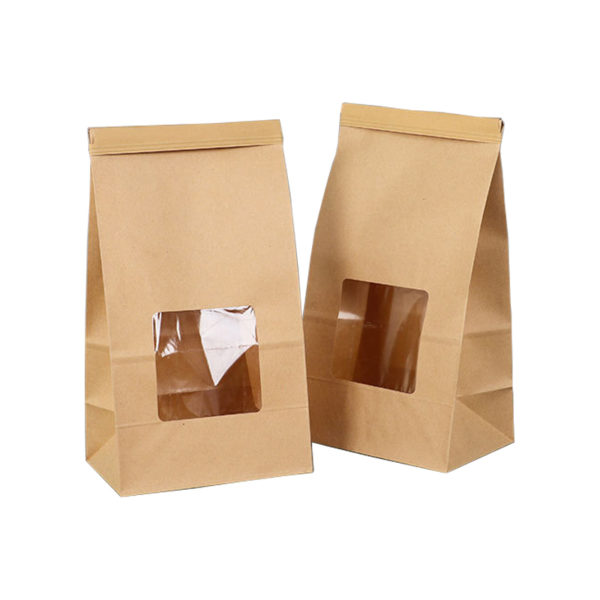 Kraft Paper Coffee Bag with Window | Paper Coffee Bags | Coffee Bags