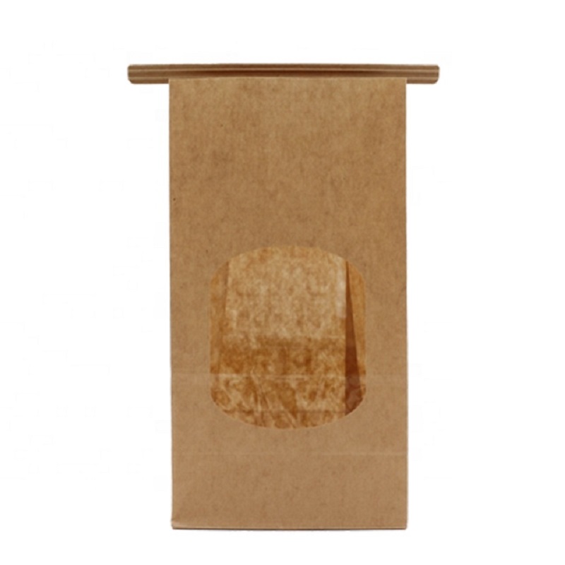 Recycled Kraft Paper Window Coffee Food Bags