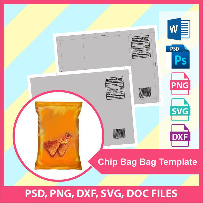 Custom Chip Bag Template Hibags Coffee Packaging